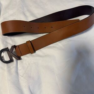 Calvin Klein Collection Tan Leather Belt